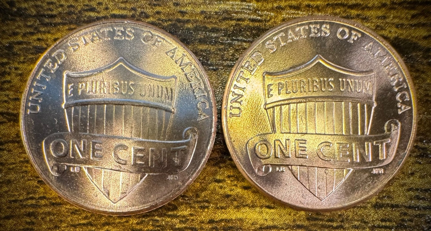 2017 Lincoln Shield Cent P D Uncirculated BU 2 Coin Lot From Original Rolls1