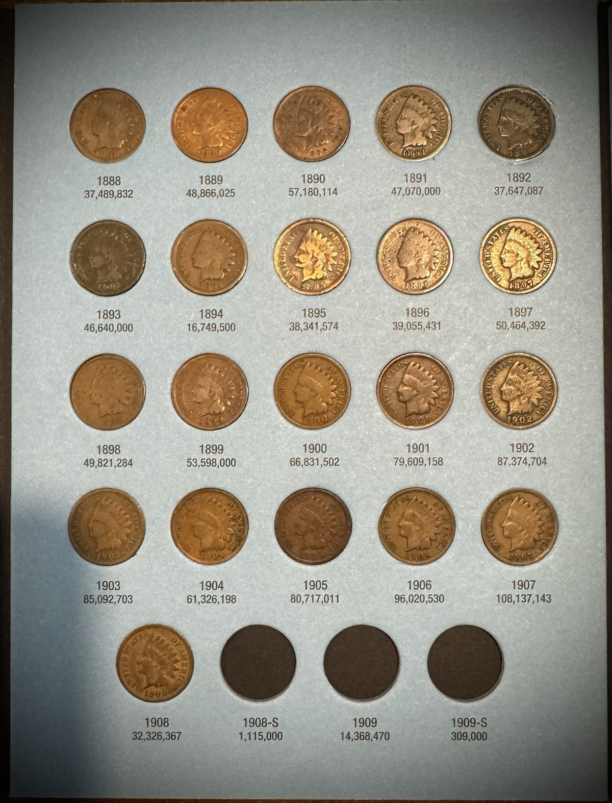 1857-1909 Flying Eagle Indian Head Cent Collection 28 Coins Starter Set Whitman4