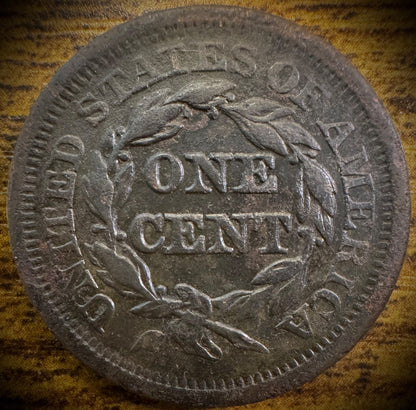 1851 Large Cent Coronet Head Braided Hair Style #51