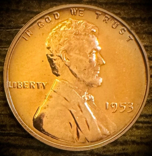 1953 Lincoln Wheat Cent RED PROOF LUSTROUS LOW MINTAGE 128,8000