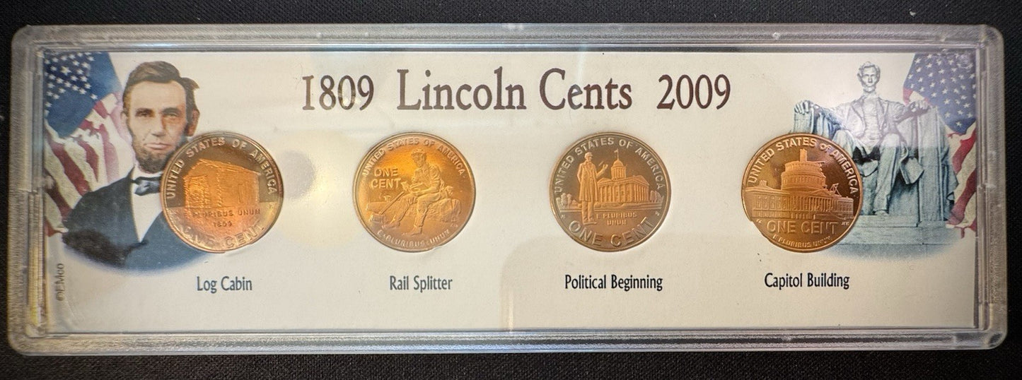 2009-S Lincoln Bicentennial Cent GEM PROOF 4 Coin Set GORGEOUS Naturally Toned0