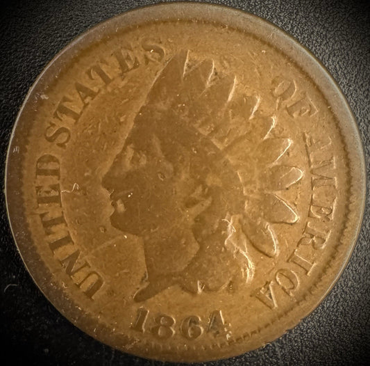 1864 Indian Head Cent Penny Civil War Era Coin Bronze G-VG0