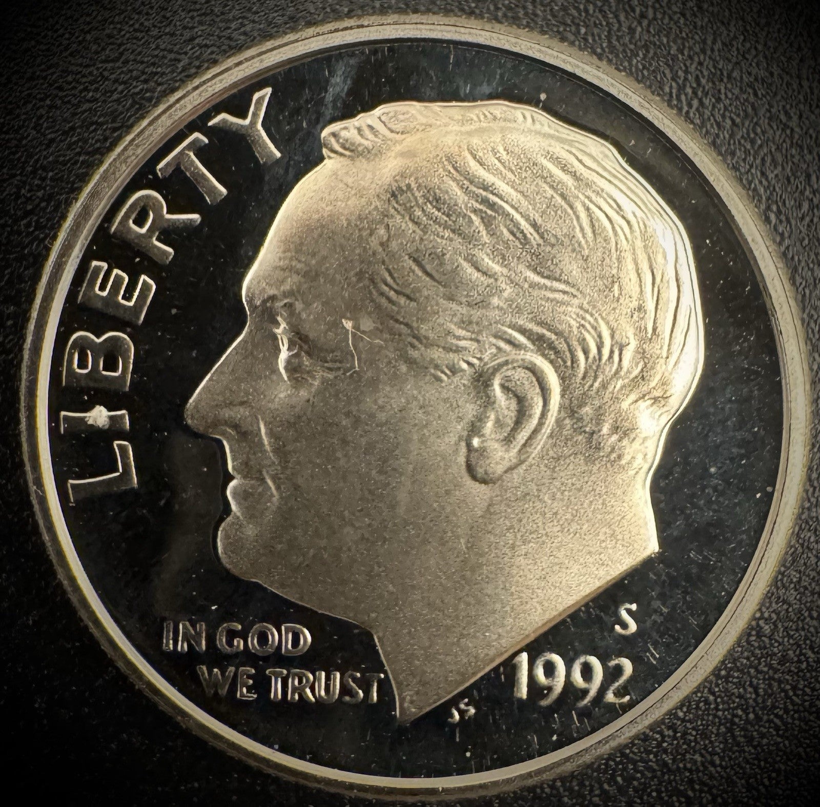 1992-S GEM PROOF Roosevelt Dime 10C Clad DEEP CAMEO Coin From US Mint Proof Set0
