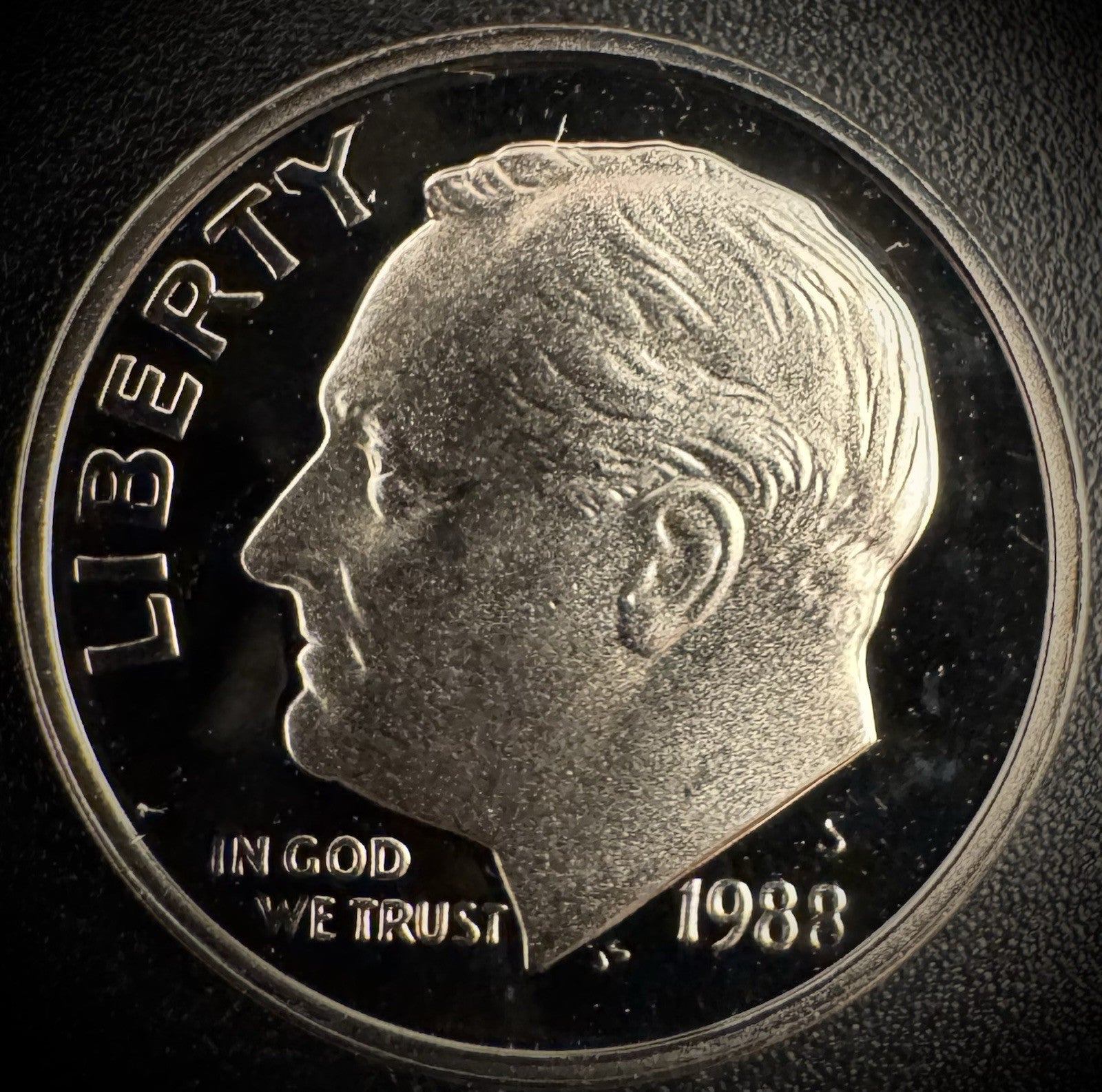 1988-S PROOF Roosevelt Dime 10C Clad DEEP CAMEO Coin From US Mint Proof Set0