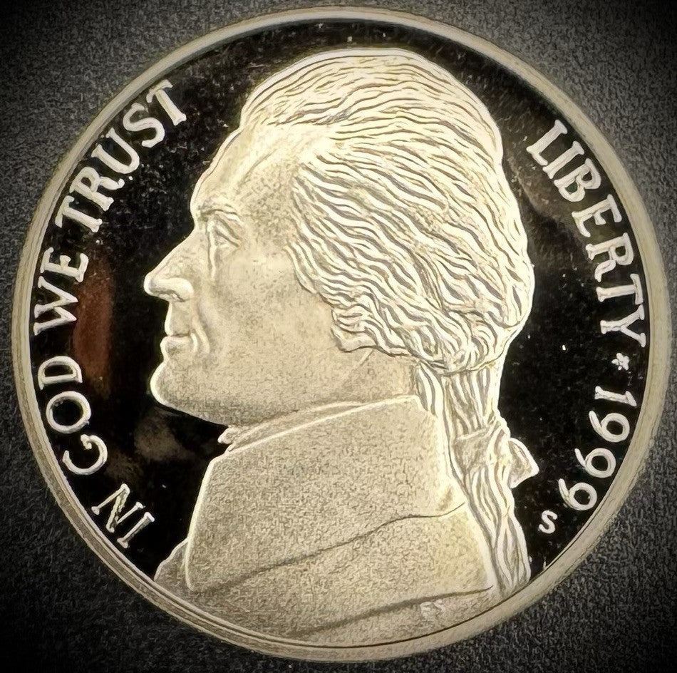1999-S Jefferson Nickel PROOF DEEP ULTRA CAMEO Coin From US Mint Proof Set0