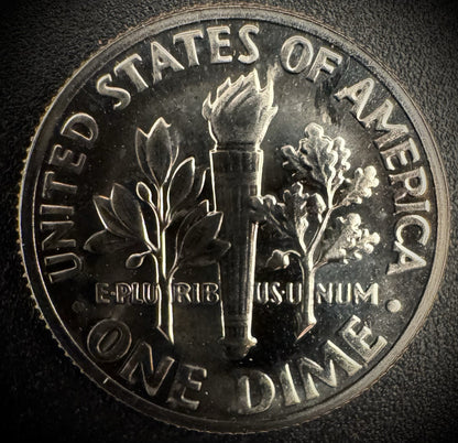 1972-S PROOF Roosevelt Dime 10C Clad CAMEO Coin From US Mint Proof Set1