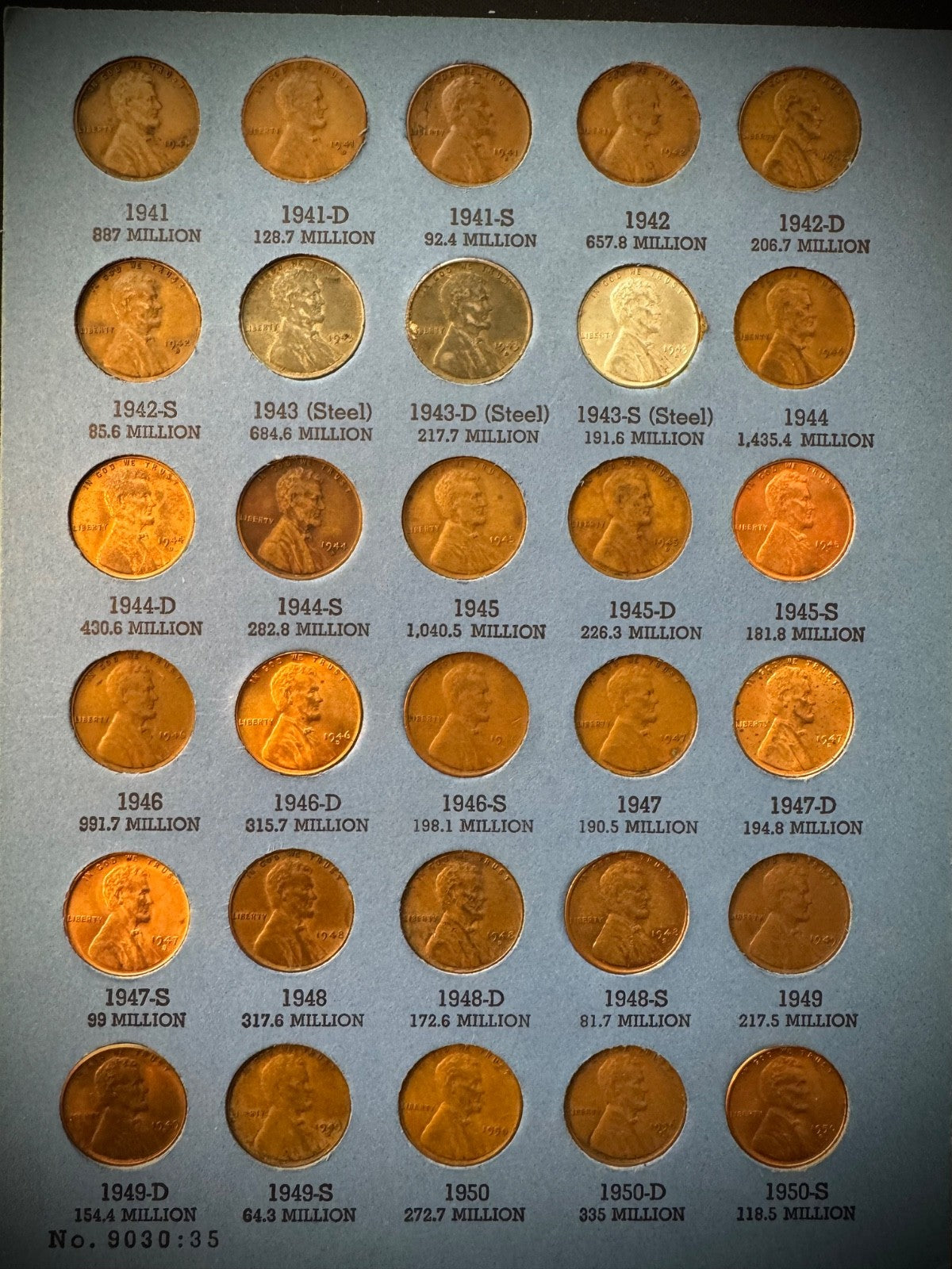 1909 VDB-1974 P D S Lincoln Cent Starter Set 154 Coins 1960-D Small Date Whitman15