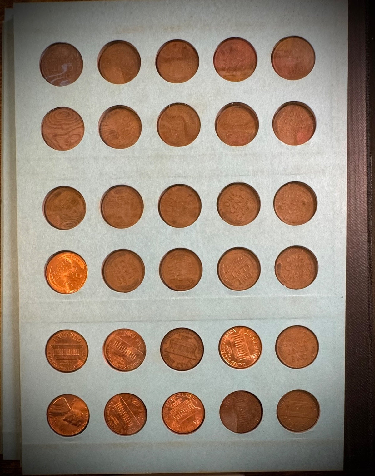 1909 VDB-1962 P D S Lincoln Wheat Cent Penny Partial Set 124 Coins Mehrig Album11