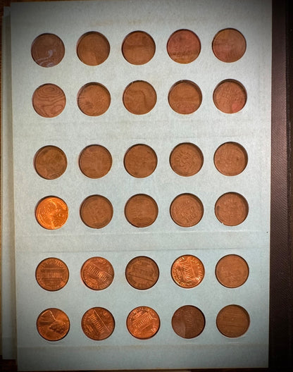 1909 VDB-1962 P D S Lincoln Wheat Cent Penny Partial Set 124 Coins Mehrig Album11