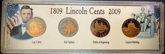 2009-S Lincoln Bicentennial Cent GEM PROOF 4 Coin Set GORGEOUS Naturally Toned0