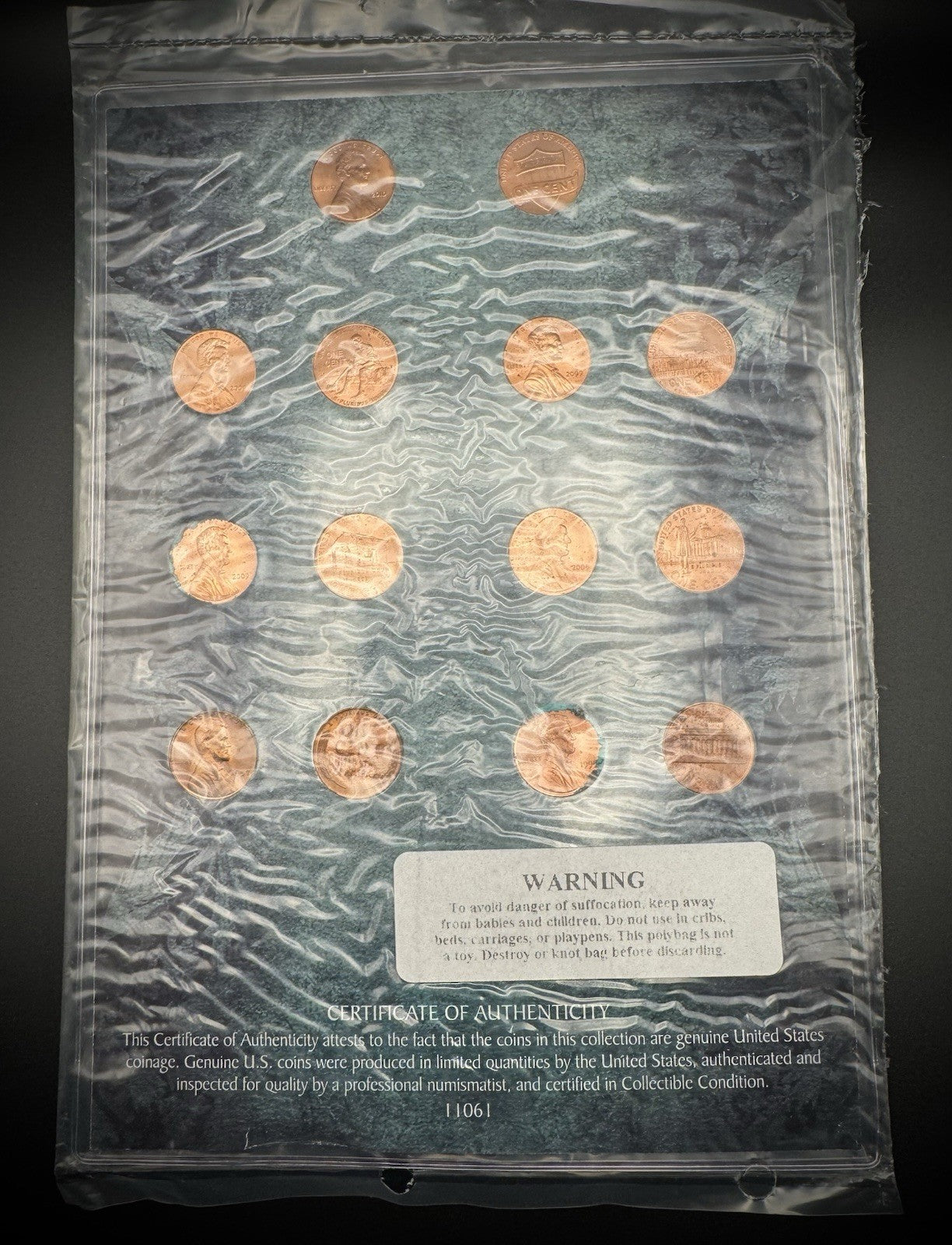 BU Penny Design Collection 1956 1974 2009 2010 P D 14 Coin Lot SEALED NEW COA1