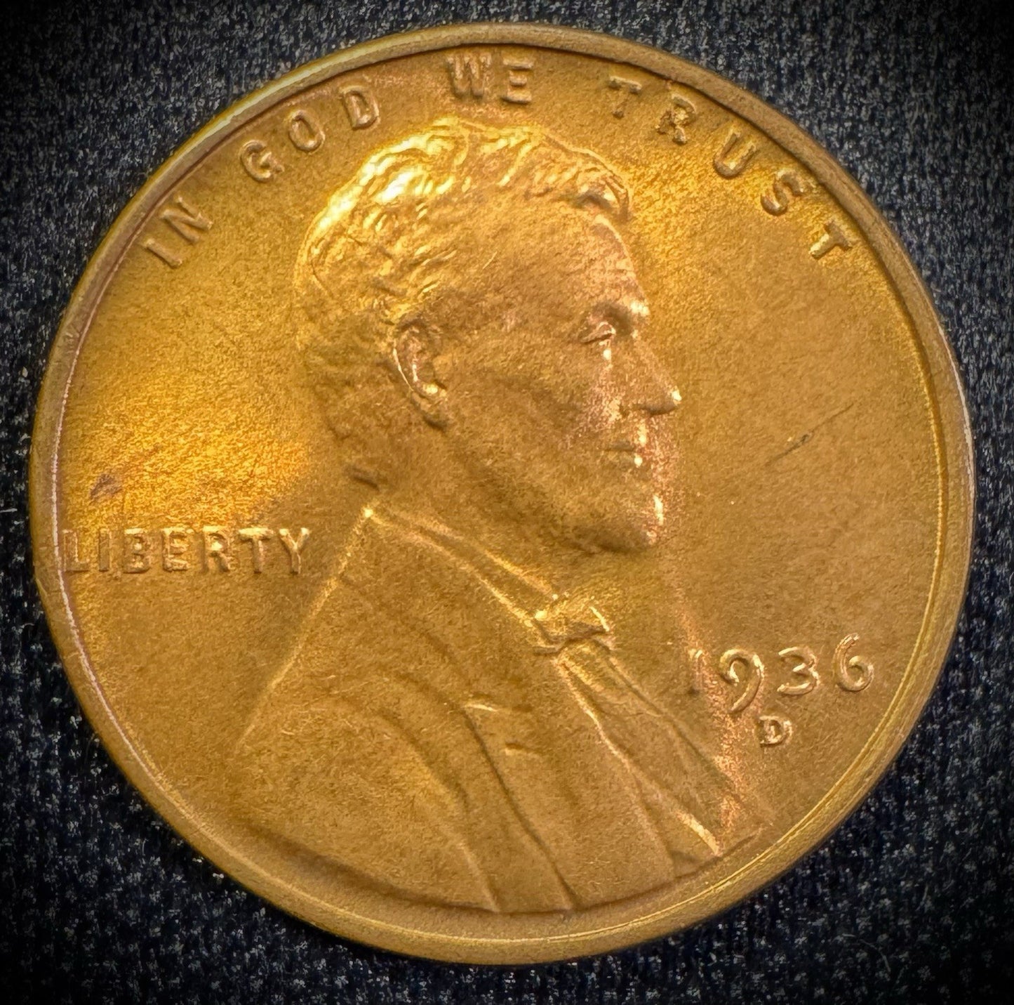 1936-D Lincoln Wheat Cent Brilliant Uncirculated RED GEMDripping With Luster0