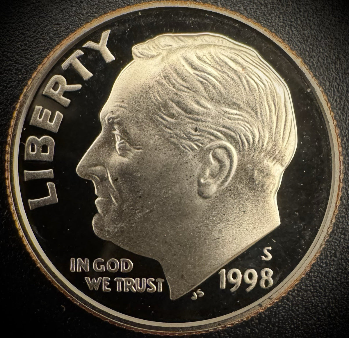 1998-S GEM PROOF Roosevelt Dime 10C Clad DEEP CAMEO Coin From US Mint Proof Set0