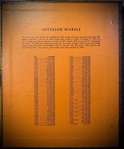 1938-1990 Jefferson Nickel High Grade COMPLETE SET w PROOFS In DANSCO 161 Coins9