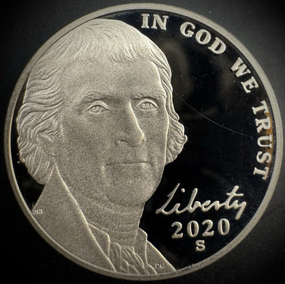 2020 W & S Jefferson Nickel GEM PROOF REVERSE PROOF DEEP CAMEO Lot Of 3 Coins1