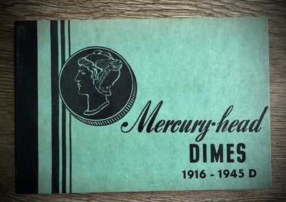 Never Used Vintage Meghrig Mercury Head Dimes 1916-1945 G-7 Album Empty No Coins2