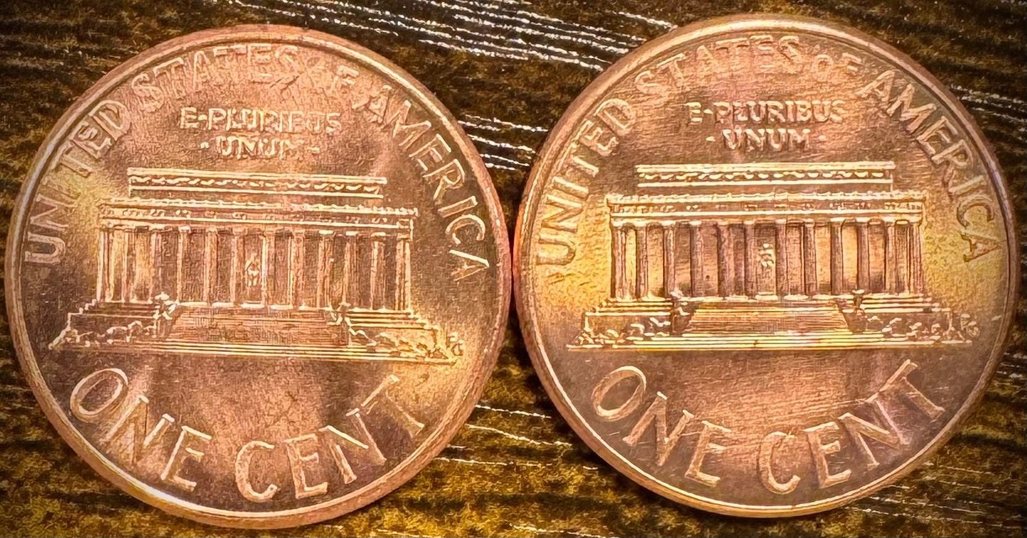 1998 P & D Lincoln Memorial Cent BU 2 Coin Set From Original Rolls1