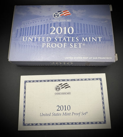 2010-S ATB Quarter GEM PROOF Clad 5 Coin Set w 2010 US Mint Box and COA3
