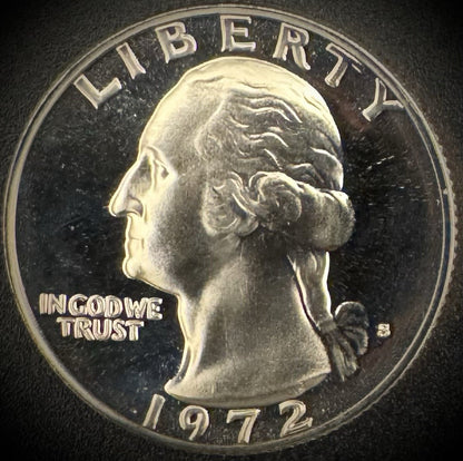 1972-S Washington Quarter PROOF Clad Coin0