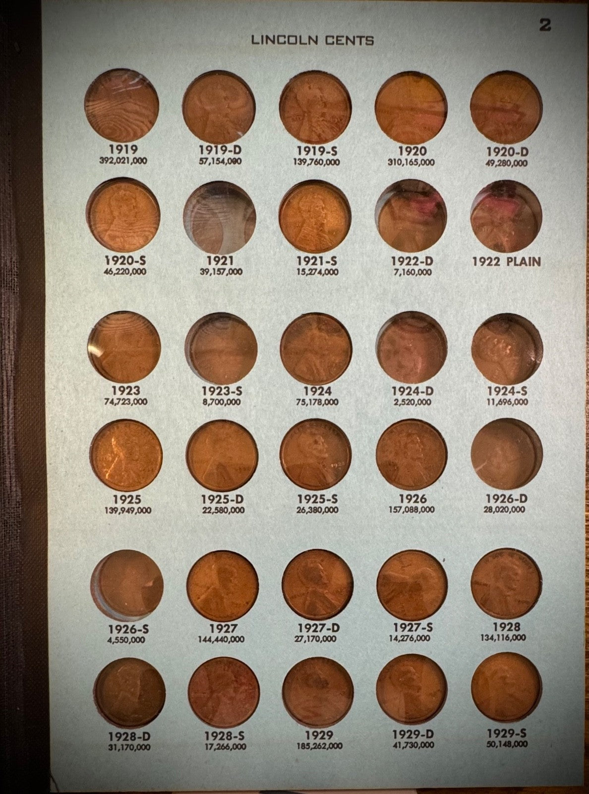 1909 VDB-1962 P D S Lincoln Wheat Cent Penny Partial Set 124 Coins Mehrig Album4