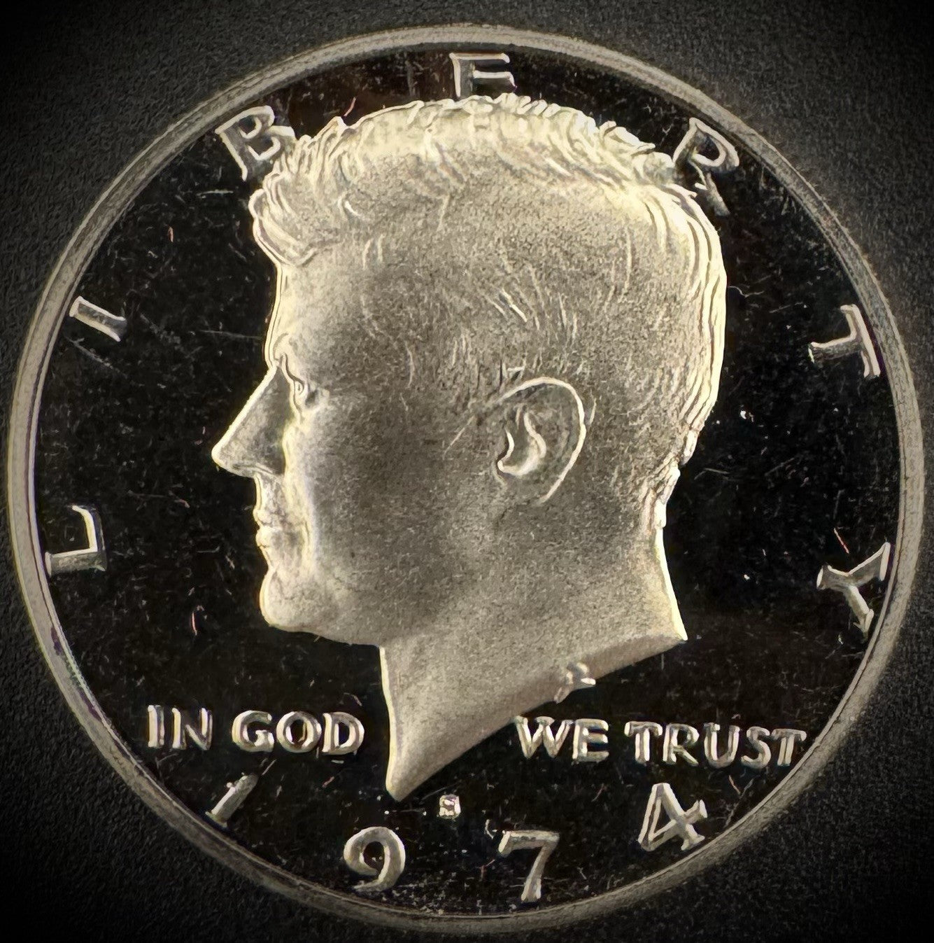 1974-S Kennedy Half Dollar GEM PROOF Clad 50C DEEP ULTRA CAMEO0