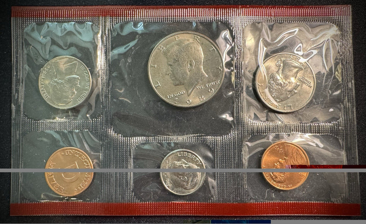 1989 P D Uncirculated Coin Set US Mint Original Government Packaging OGP & COA3