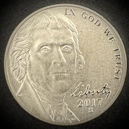 2017-S Jefferson Nickel GEM ENHANCED Uncirculated Coin From US Mint Enhanced Set0