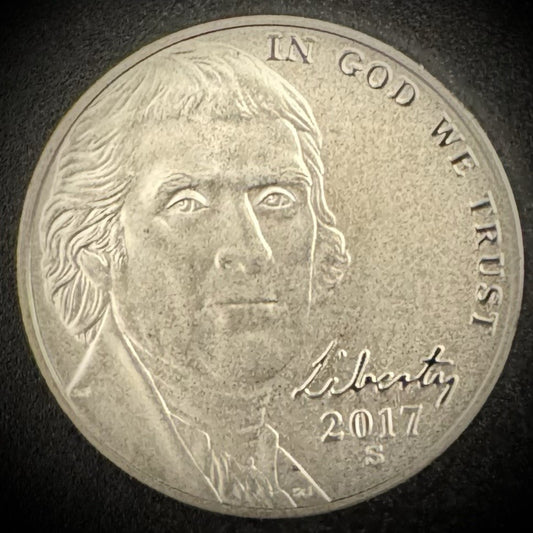 2017-S Jefferson Nickel GEM ENHANCED Uncirculated Coin From US Mint Enhanced Set0