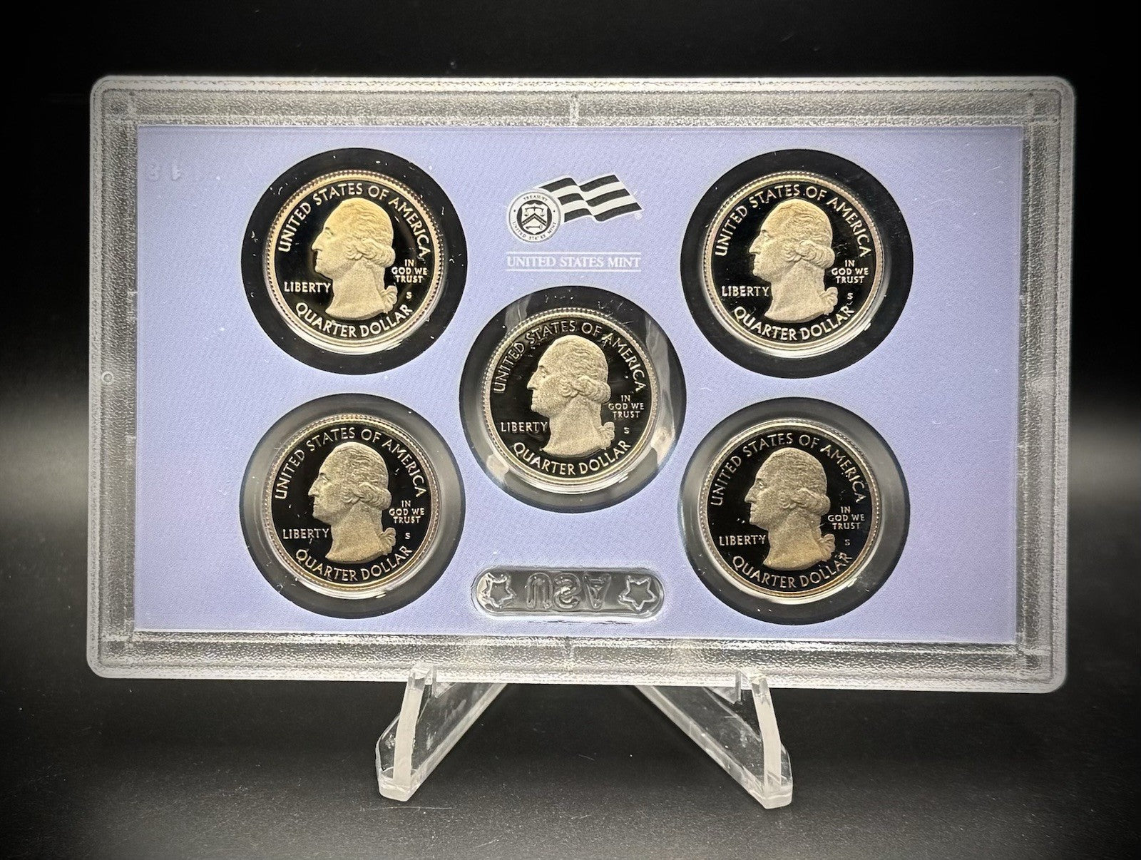 2010-S ATB Quarter GEM PROOF Clad 5 Coin Set w 2010 US Mint Box and COA2
