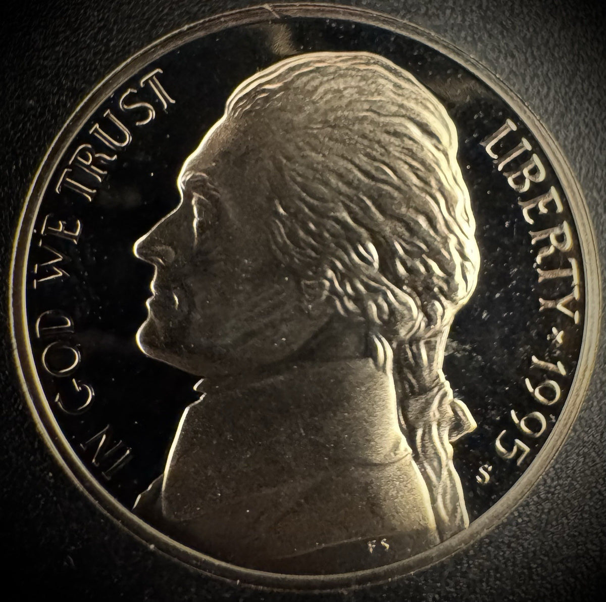 1995-S Jefferson Nickel PROOF DEEP ULTRA CAMEO Coin From US Mint Proof Set0