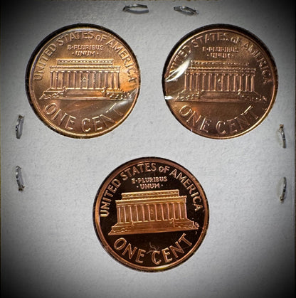 2006 P D S Lincoln Memorial Cent UNCIRCULATED + PROOF 3 Coin Lot1
