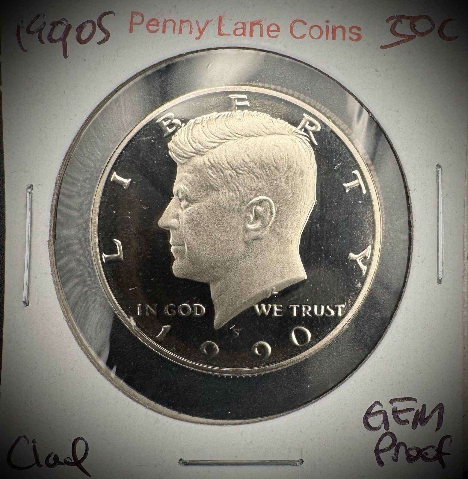 1990-1999 S Kennedy Half Dollar GEM PROOF DEEP ULTRA CAMEO Set Lot Of 10 Coins2