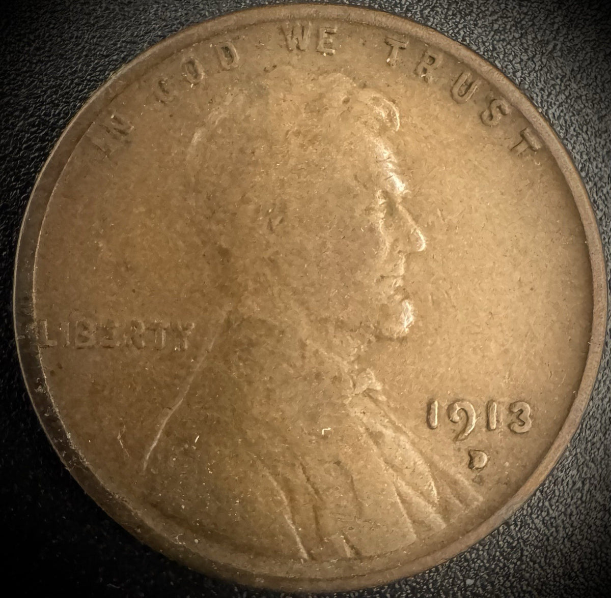 1913-D Lincoln Wheat Cent Penny0