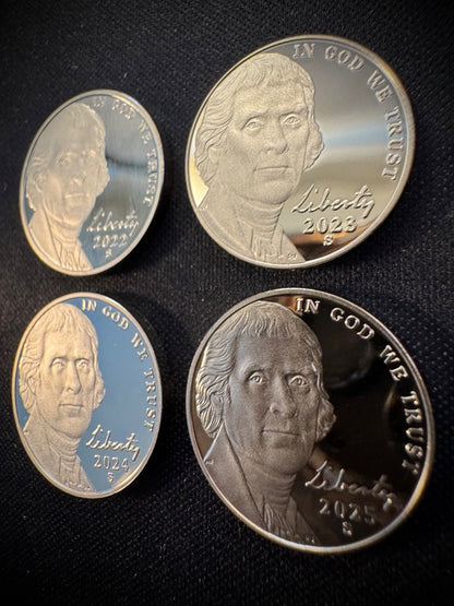 2016-2025 S Jefferson Nickel PROOF DEEP CAMEO Coin Set Lot 10 Consecutive Years3