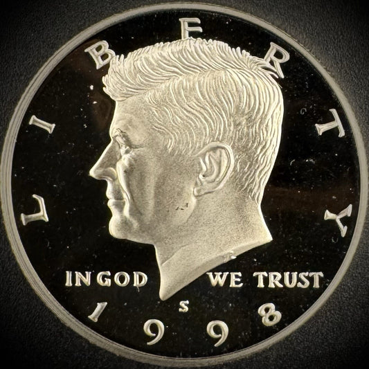 1998-S GEM PROOF Kennedy Half Dollar Clad 50C DEEP ULTRA CAMEO0