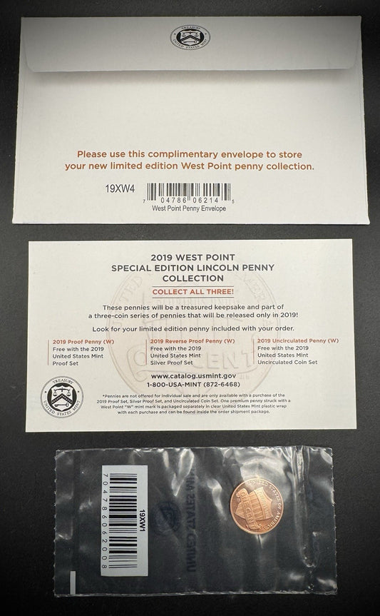 2019-W Lincoln Shield Cent Penny PROOF Coin ULTRA DEEP CAMEO w US Mint OGP & COA1