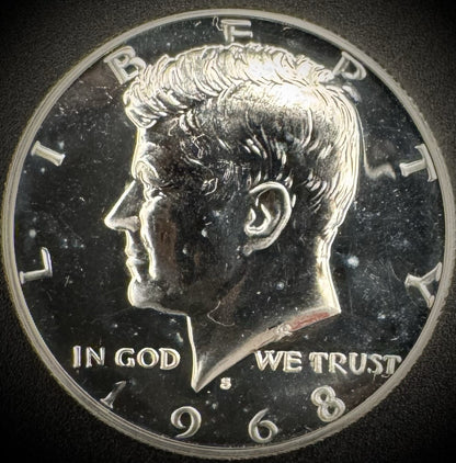 1968-S Kennedy 40% SILVER Half Dollar PROOF 50C0
