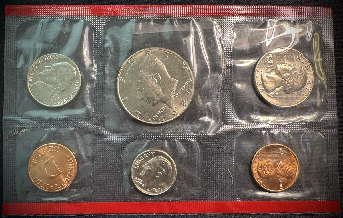 1984 P D Uncirculated Coin Set US Mint Original Government Packaging OGP & COA3