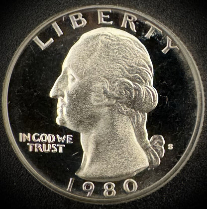 1980-S Washington Quarter PROOF Clad Coin0