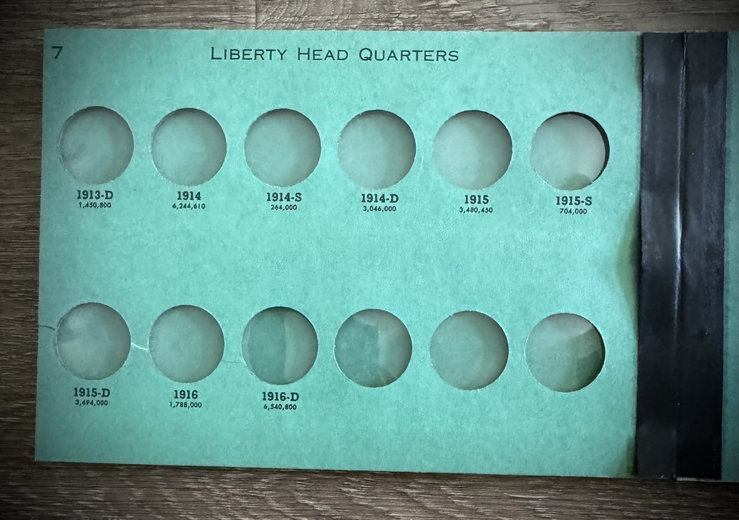 Never Used Vintage Meghrig Barber Quarters 1892-1905 G-8 G-9 Albums Empty9