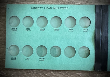 Never Used Vintage Meghrig Barber Quarters 1892-1905 G-8 G-9 Albums Empty9