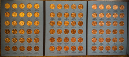 1959-2025 P D 68-74 S Lincoln Cent COMPLETE UNCIRCULATED SET In NEW Whitmans3
