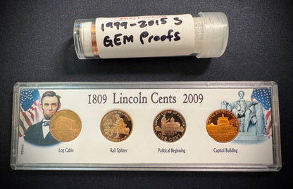 1999-2015 S Lincoln Memorial Bicentennial Shield Cent GEM PROOF 20 Coin Lot Set2