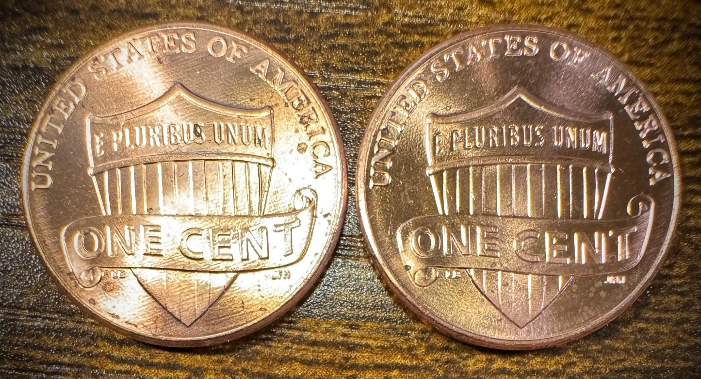 2011 Lincoln Shield Cent P D Uncirculated BU 2 Coin Lot From Original Rolls1