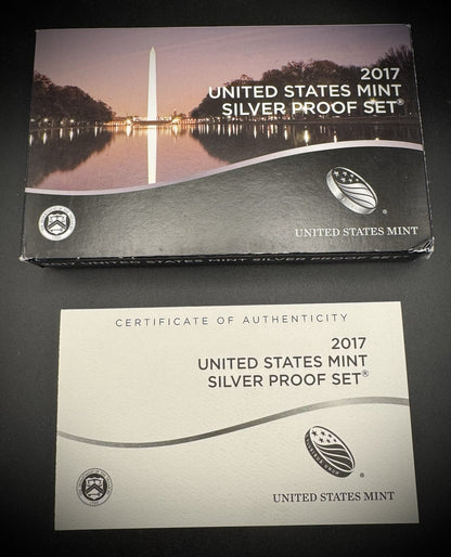 2017-S 90% SILVER America the Beautiful PROOF Quarter Set w 2017 US MINT Box COA3
