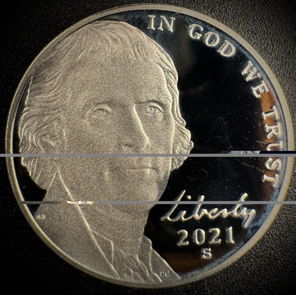 2021-S Jefferson Nickel GEM PROOF DEEP ULTRA CAMEO Coin0