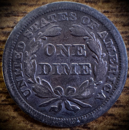 1853 Seated Liberty Silver Dime With Arrows1