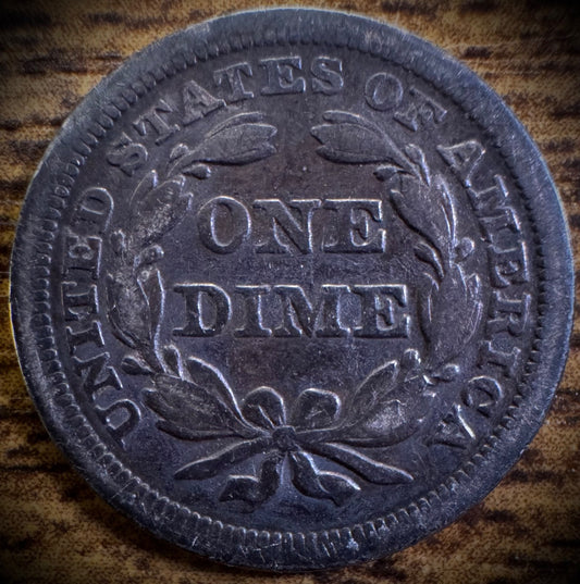 1853 Seated Liberty Silver Dime With Arrows1