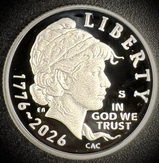 2026-S 99.9% SILVER PROOF Emerging Liberty Dime .999 Fine DEEP ULTRA CAMEO Coin0