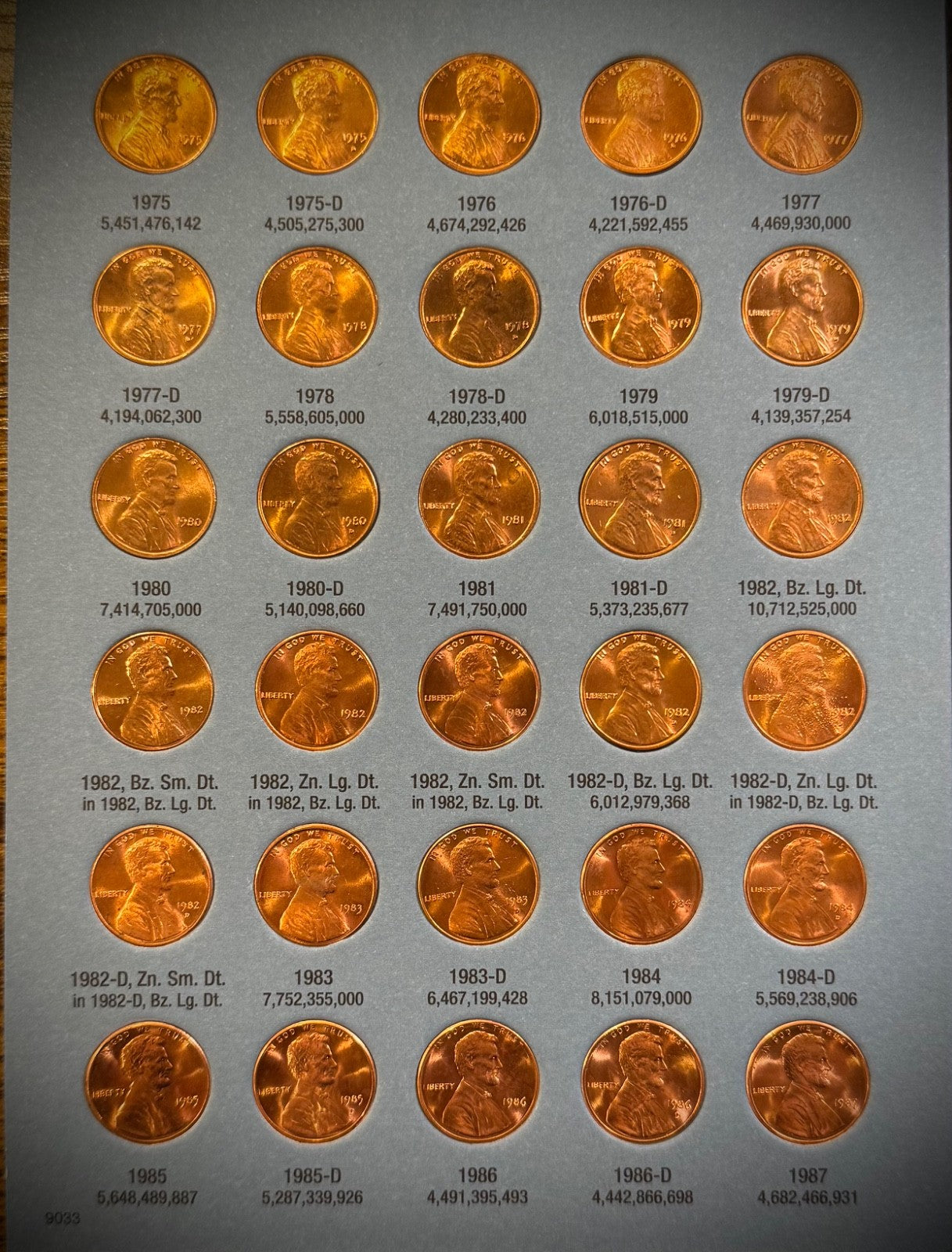 1975-2025 P D Lincoln Memorial Cent COMPLETE UNCIRCULATED SET In NEW Whitmans3